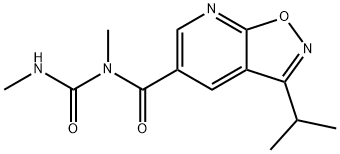 Isoxazolo[5,4-b]pyridine-5-carboxamide, N-methyl-N-[(methylamino)carbonyl]-3-(1-methylethyl)- Structure