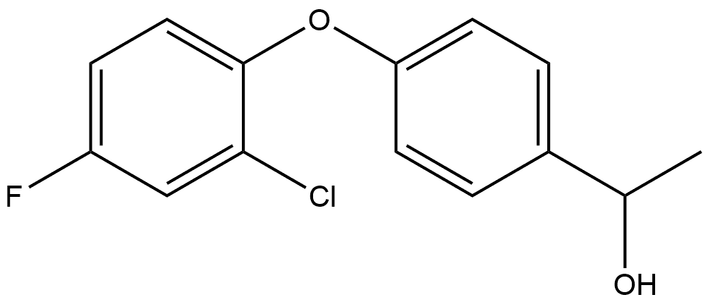 1-[4-(2-Chloro-4-fluorophenoxy)phenyl]ethan-1-ol 结构式