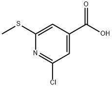 2-chloro-6-(methylsulfanyl)pyridine-4-carboxylic acid 结构式