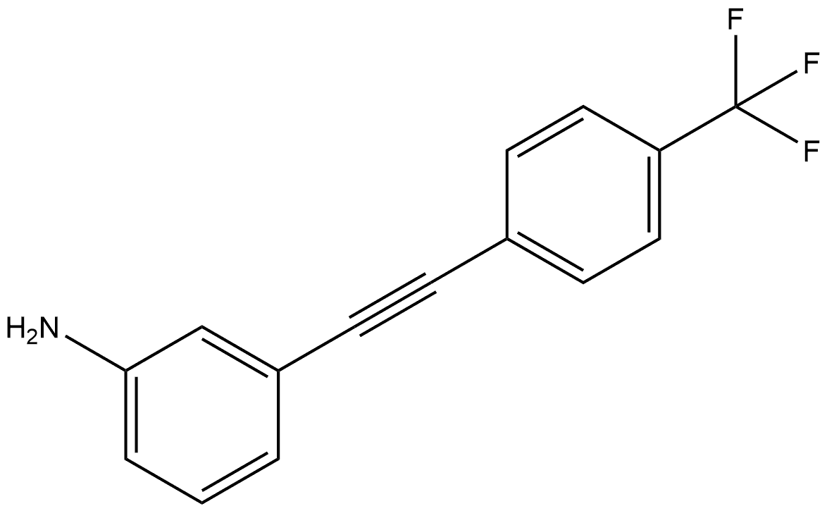 3-[2-[4-(Trifluoromethyl)phenyl]ethynyl]benzenamine 结构式