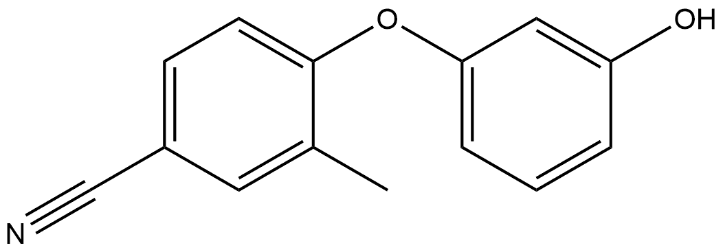 4-(3-Hydroxyphenoxy)-3-methylbenzonitrile 结构式