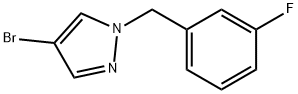 1H-Pyrazole, 4-bromo-1-[(3-fluorophenyl)methyl]- Struktur