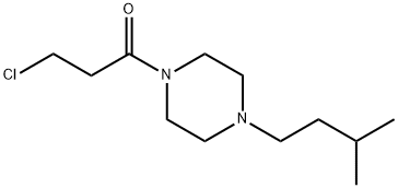 3-氯-1-(4-异戊基哌嗪-1-基)丙-1-酮,1178290-72-6,结构式