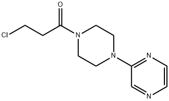 3-氯-1-(4-(吡嗪-2-基)哌嗪-1-基)丙-1-酮 结构式