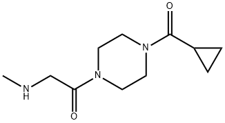 Ethanone, 1-[4-(cyclopropylcarbonyl)-1-piperazinyl]-2-(methylamino)- Structure