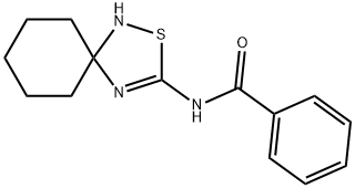 N-(2-Thia-1,4-diazaspiro[4.5]dec-3-en-3-yl)benzamide 结构式