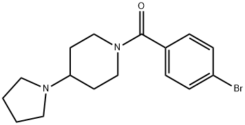 Methanone, (4-bromophenyl)[4-(1-pyrrolidinyl)-1-piperidinyl]- Structure