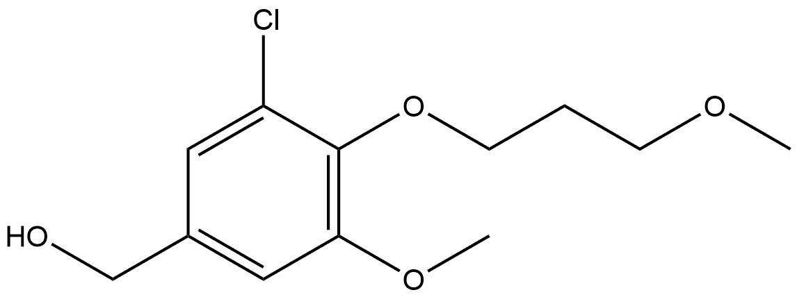 3-Chloro-5-methoxy-4-(3-methoxypropoxy)benzenemethanol Structure