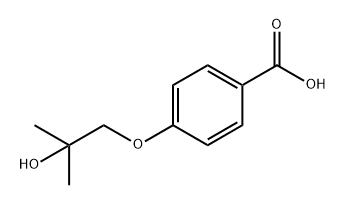 Benzoic acid, 4-(2-hydroxy-2-methylpropoxy)- Structure