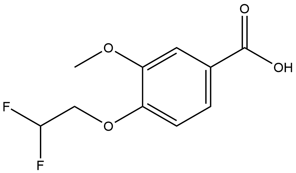 4-(2,2-difluoroethoxy)-3-methoxybenzoic acid 结构式