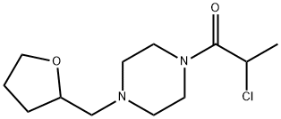 2-chloro-1-{4-[(oxolan-2-yl)methyl]piperazin-1-yl}propan-1-one Structure