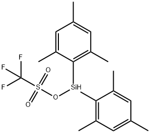 双(2,4,6-三甲基苯基)硅烷基 三氟甲磺酸盐 结构式