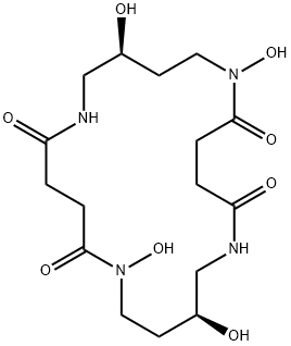 (8S,18S)-1,8,11,18-テトラヒドロキシ-1,6,11,16-テトラアザシクロイコサン-2,5,12,15-テトラオン 化学構造式