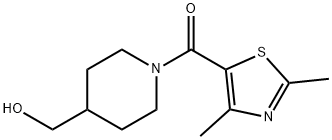 Methanone, (2,4-dimethyl-5-thiazolyl)[4-(hydroxymethyl)-1-piperidinyl]- 化学構造式