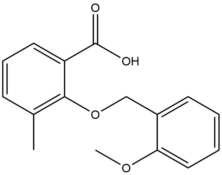 2-[(2-Methoxyphenyl)methoxy]-3-methylbenzoic acid Structure