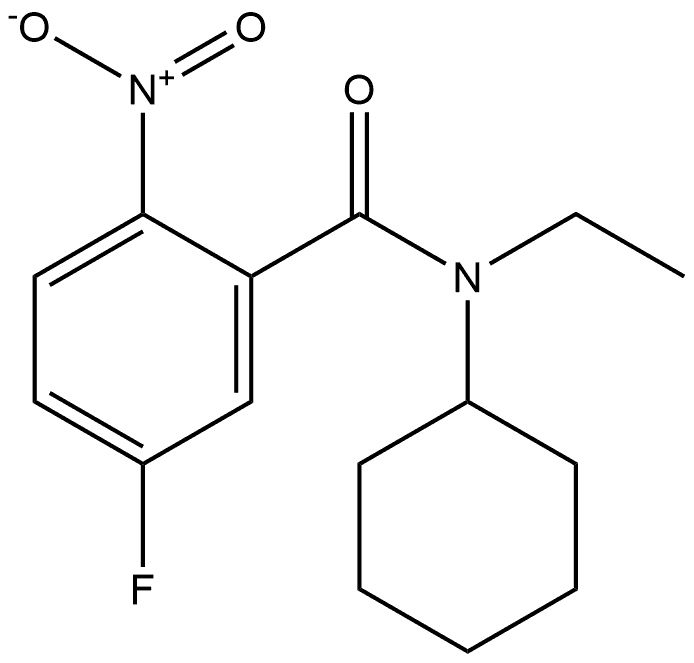 N-cyclohexyl-N-ethyl-5-fluoro-2-nitrobenzamide Structure