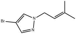 1H-Pyrazole, 4-bromo-1-(3-methyl-2-buten-1-yl)- 结构式