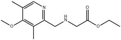 Glycine, N-[(4-methoxy-3,5-dimethyl-2-pyridinyl)methyl]-, ethyl ester Struktur