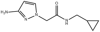2-(3-氨基-1H-吡唑-1-基)-N-(环丙基甲基)乙酰胺, 1179921-04-0, 结构式