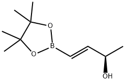 (R,E)-4-(4,4,5,5-四甲基-1,3,2-二氧硼杂环戊烷-2-基)丁-3-烯-2-醇,118013-75-5,结构式
