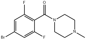 (4-Bromo-2,6-difluorophenyl)(4-methylpiperazin-1-yl)methanone 结构式