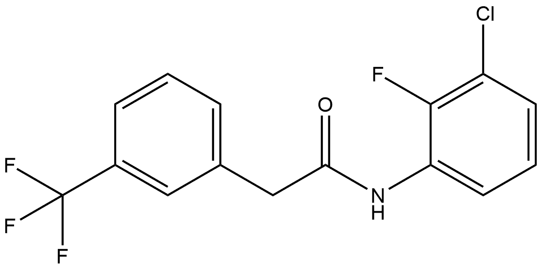 N-(3-Chloro-2-fluorophenyl)-3-(trifluoromethyl)benzeneacetamide 化学構造式