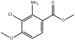 Benzoic acid, 2-amino-3-chloro-4-methoxy-, methyl ester Struktur