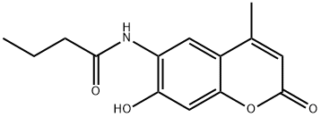 N-(7-Hydroxy-4-methyl-2-oxo-2H-chromen-6-yl)butyramide Struktur