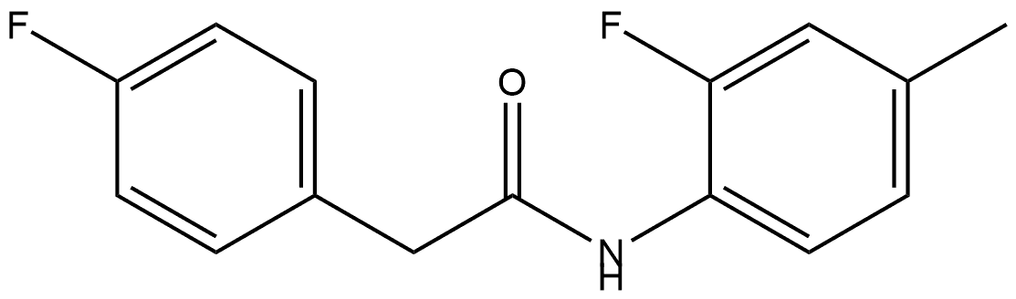 4-Fluoro-N-(2-fluoro-4-methylphenyl)benzeneacetamide Structure