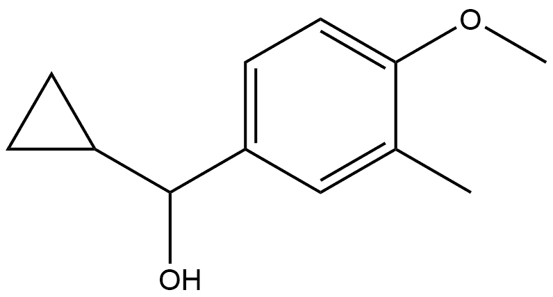 α-Cyclopropyl-4-methoxy-3-methylbenzenemethanol Structure