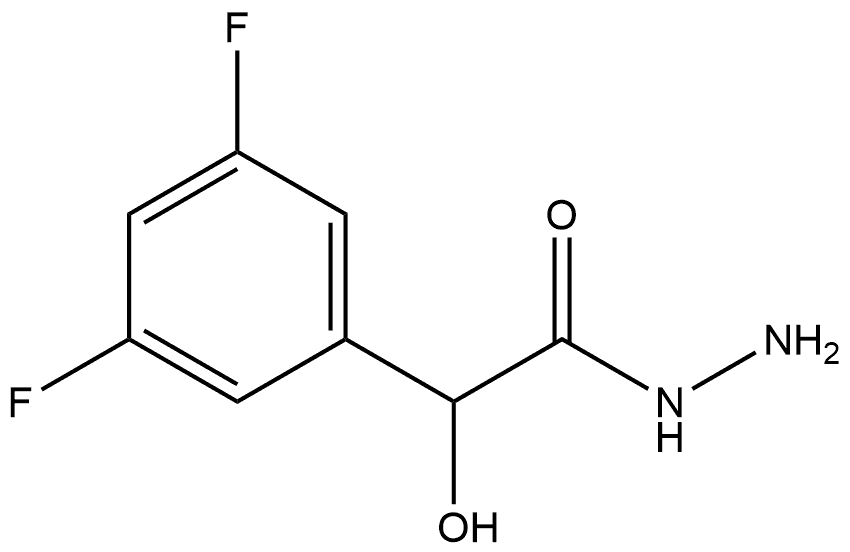 Benzeneacetic acid, 3,5-difluoro-α-hydroxy-, hydrazide 结构式