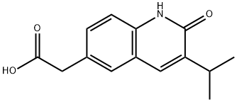 2-(3-异丙基-2-氧代-1,2-二氢喹啉-6-基)乙酸 结构式