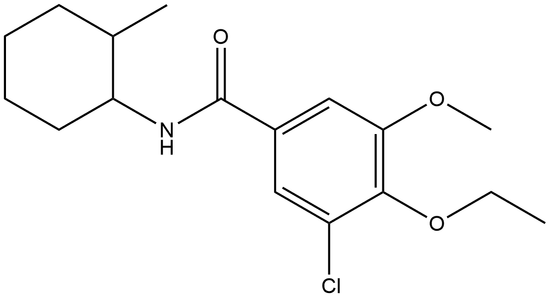 3-Chloro-4-ethoxy-5-methoxy-N-(2-methylcyclohexyl)benzamide Structure