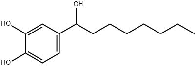 1,2-Benzenediol, 4-(1-hydroxyoctyl)- Structure