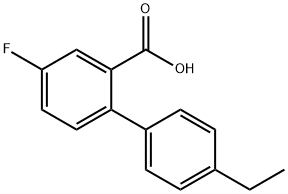 2-(4-Ethylphenyl)-5-fluorobenzoic acid Struktur