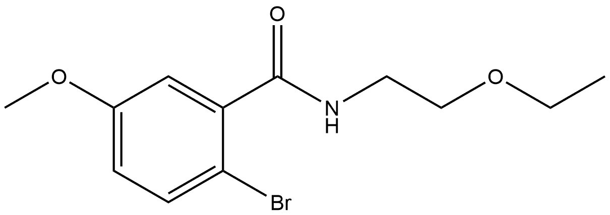 2-Bromo-N-(2-ethoxyethyl)-5-methoxybenzamide Structure