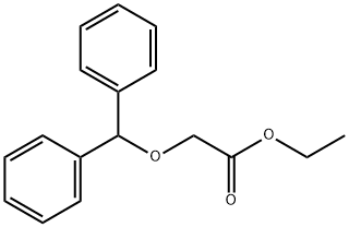 Acetic acid, 2-(diphenylmethoxy)-, ethyl ester,118286-11-6,结构式