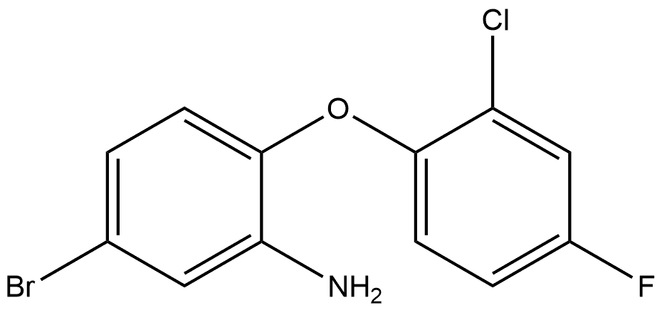 5-Bromo-2-(2-chloro-4-fluorophenoxy)benzenamine 结构式