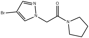 Ethanone, 2-(4-bromo-1H-pyrazol-1-yl)-1-(1-pyrrolidinyl)- 化学構造式