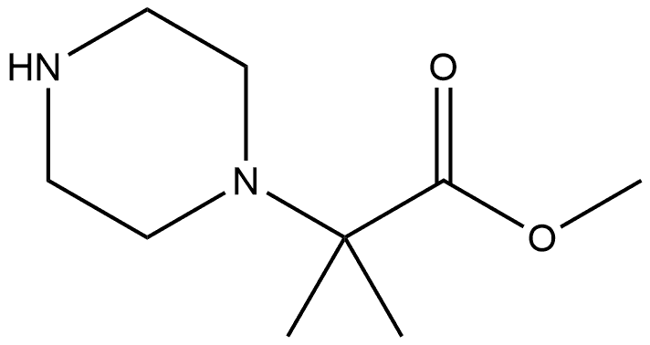 methyl 2-methyl-2-(piperazin-1-yl)propanoate Structure