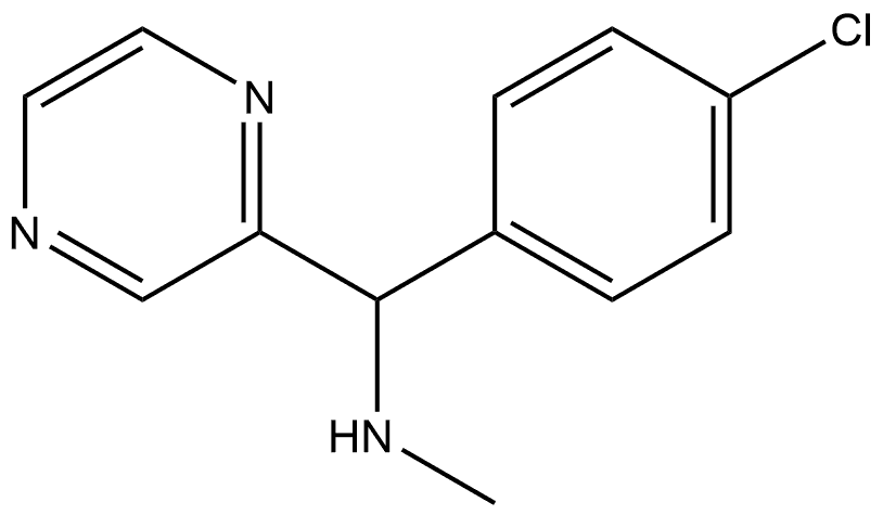 [(4-chlorophenyl)(pyrazin-2-yl)methyl](methyl)amine Structure