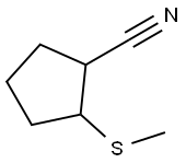 2-(methylsulfanyl)cyclopentane-1-carbonitrile, Mixture of diastereomers 化学構造式