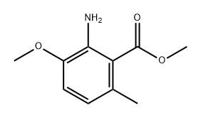 Benzoic acid, 2-amino-3-methoxy-6-methyl-, methyl ester Struktur