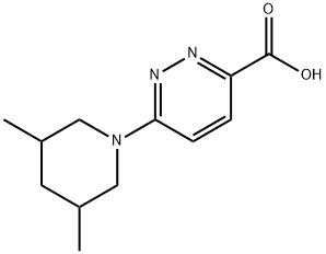 3-Pyridazinecarboxylic acid, 6-(3,5-dimethyl-1-piperidinyl)-,1183545-09-6,结构式