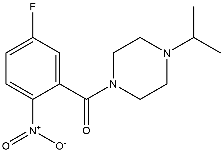 (5-fluoro-2-nitrophenyl)(4-isopropylpiperazin-1-yl)methanone 结构式