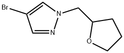 1H-Pyrazole, 4-bromo-1-[(tetrahydro-2-furanyl)methyl]- 结构式