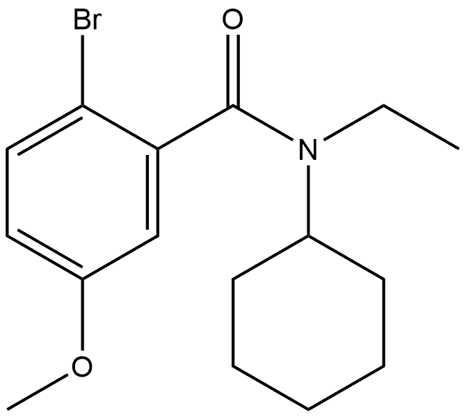 2-Bromo-N-cyclohexyl-N-ethyl-5-methoxybenzamide Structure