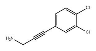3-(3,4-二氯苯基)丙-2-炔-1-胺,1183904-53-1,结构式