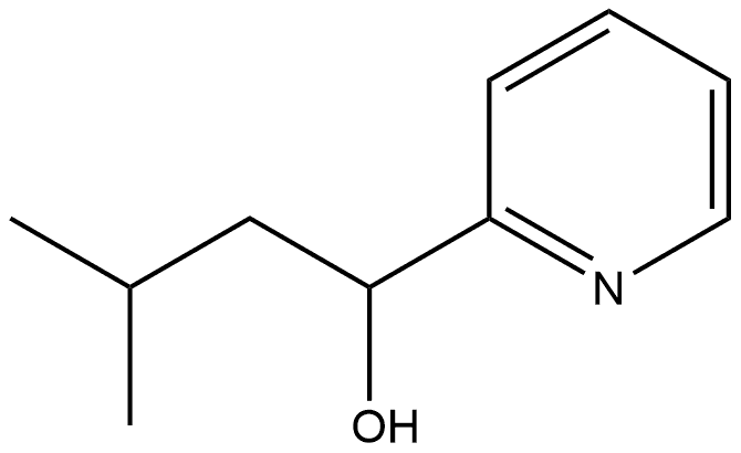 3-Methyl-1-(pyridin-2-yl)butan-1-ol 化学構造式