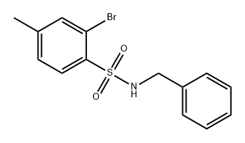 Benzenesulfonamide, 2-bromo-4-methyl-N-(phenylmethyl)- 化学構造式